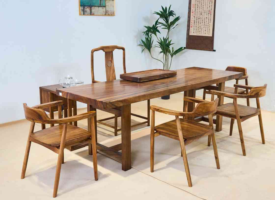 胡桃木大板茶台！ 各种尺寸、各种配置都有！ 多用途：茶台、餐台、工作台、学习台...(图2)