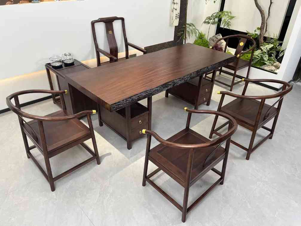 紫金檀木大板，原木大板，大板茶台(图1)