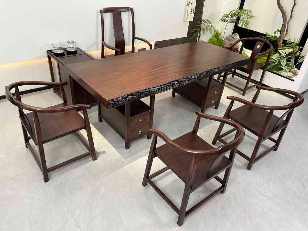 紫金檀木大板，原木大板，大板茶台(图3)