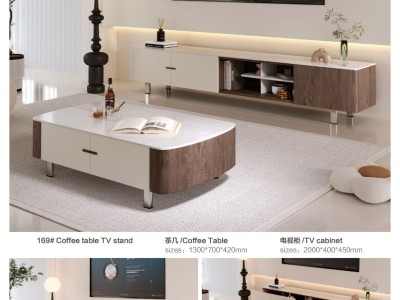 现代时尚轻奢茶几电视柜