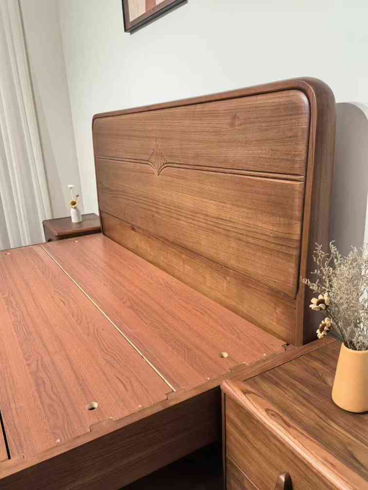 红斑马木实木床！100%全实木！(图7)