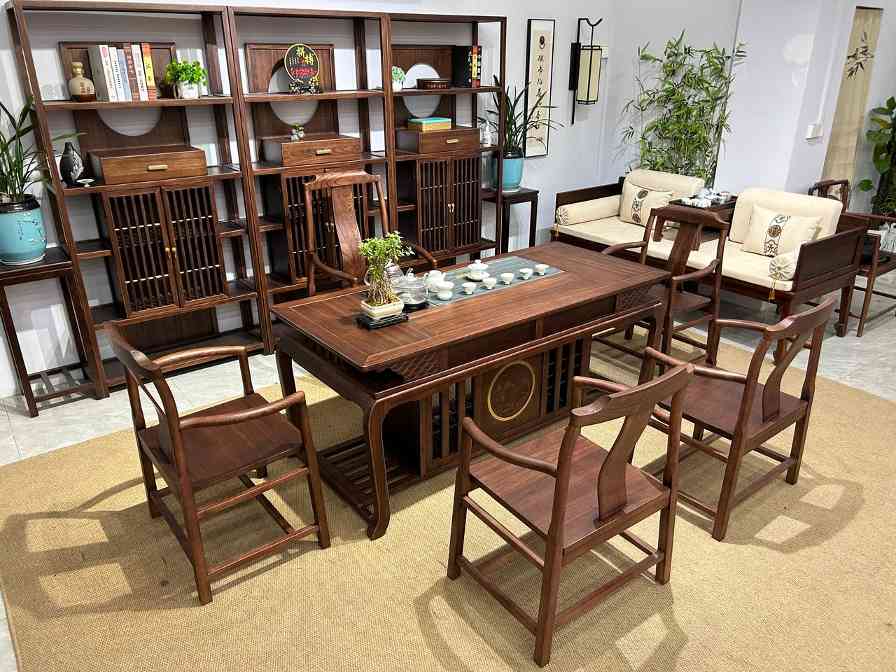 顺风顺水茶台 颜色：北美色 尺寸：1.8米、2米。宽80，高75(图3)