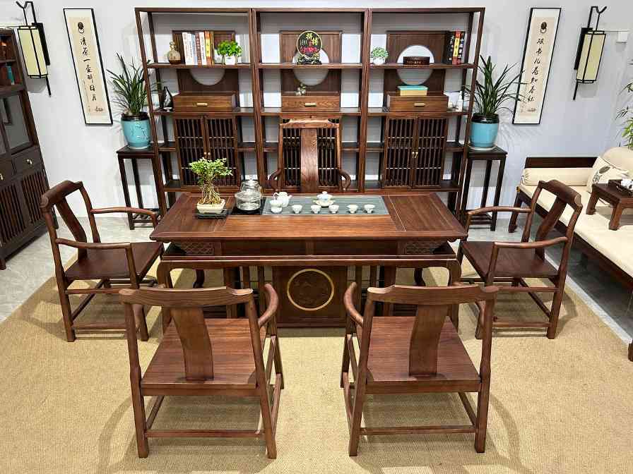 顺风顺水茶台 颜色：北美色 尺寸：1.8米、2米。宽80，高75(图2)