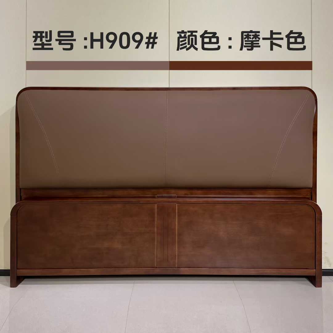 高性价比实木软包床(图1)