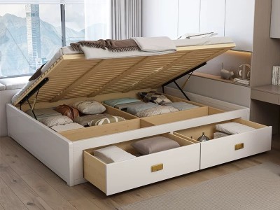 榻榻米床，实木榻榻米，气压高箱，抽屉高箱