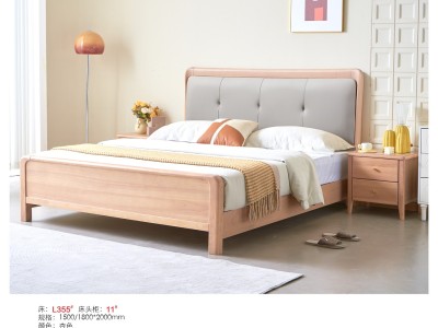 南洋白橡实木床，臻实家具