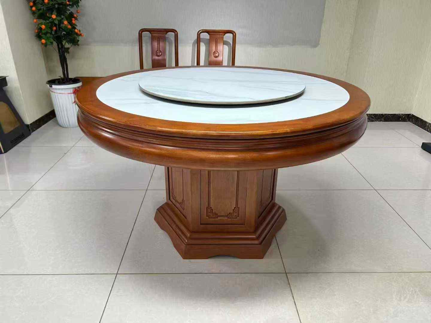 1.35米多功能餐桌内嵌岩板，可变大餐桌(图1)