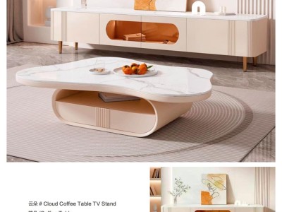 现代时尚轻奢茶几电视柜