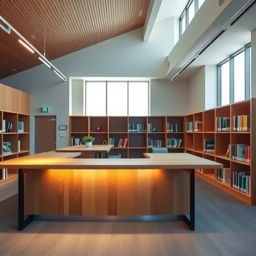 定制服务：静安区小学图书馆的L型吧台(图2)