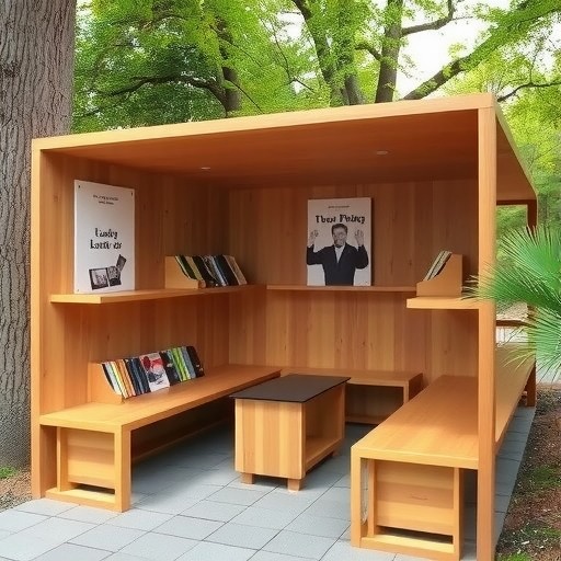 花木街道项目：公园阅读亭展台打造(图1)