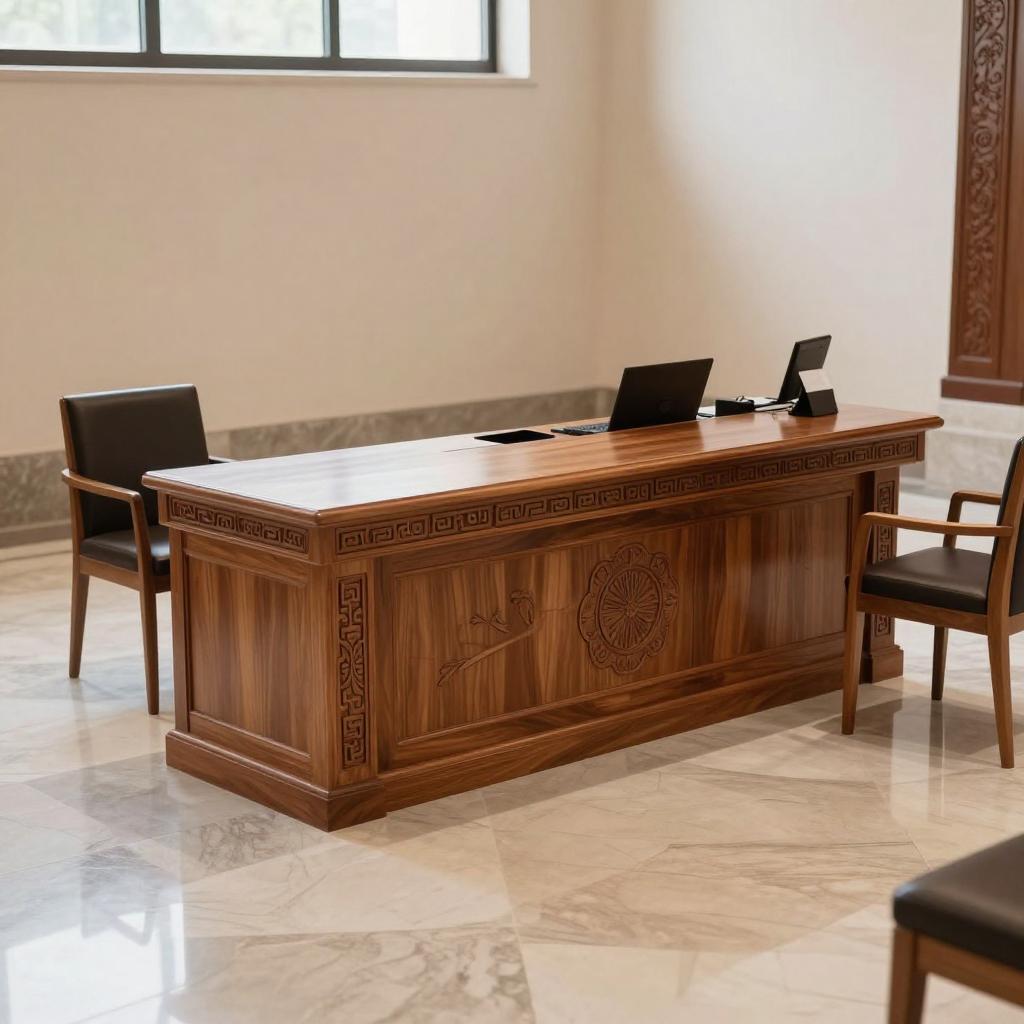 奉贤区纪念馆服务台家具定制：一站式服务，让您省心省力(图1)