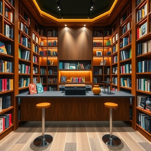 顾村镇定制服务：私人图书馆式书店收银台制作(图1)