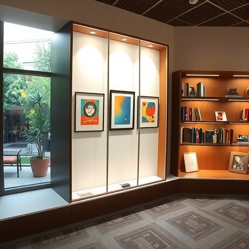 艺术气息融入：枫林路街道图书馆专属美术展柜