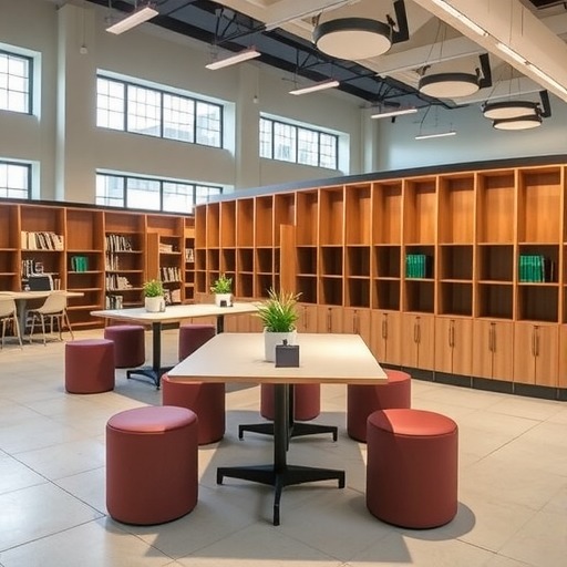 徐汇区学院图书馆展示区，家具定制专家服务