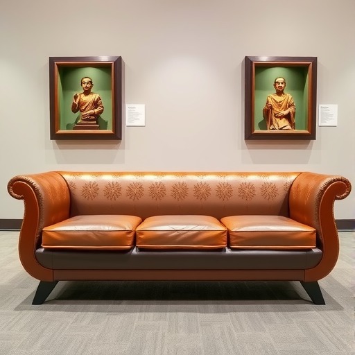 专业定制：金山工业区方志馆报告厅沙发椅(图1)