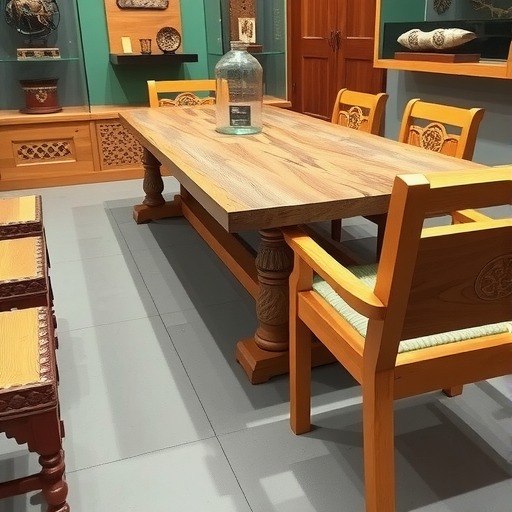 非遗展示馆桌椅定制：匠心独运，传统与现代的交融(图1)