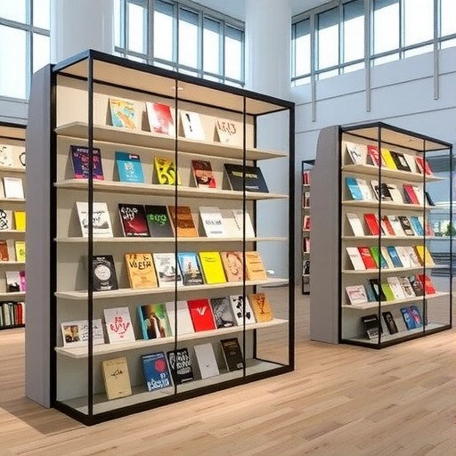 曲阳路街道文化中心：专业图书展示柜定制方案(图1)