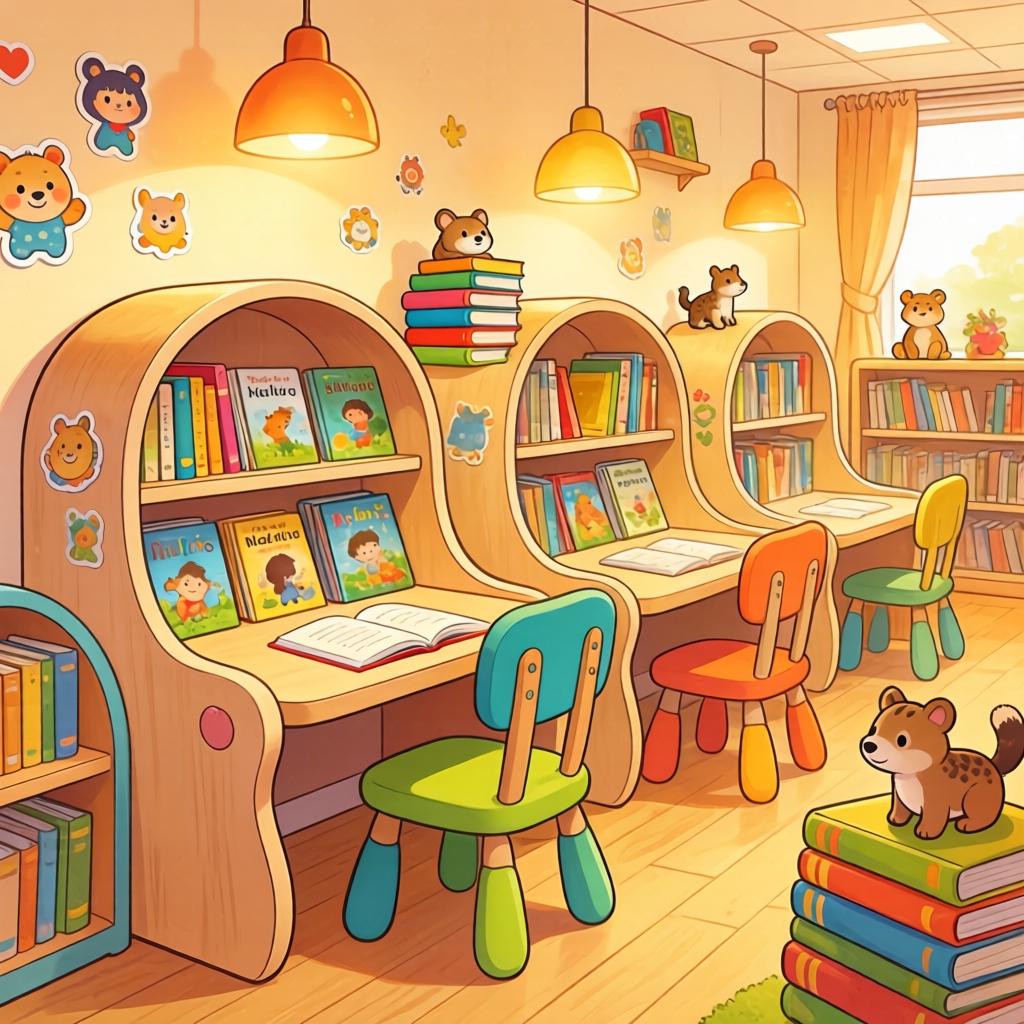 七宝镇图书馆儿童借阅中心专属桌椅定制(图1)