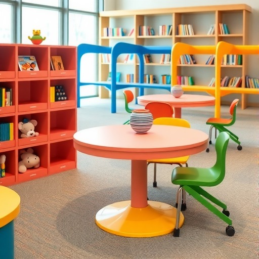 南桥镇图书馆儿童专用3-6岁趣味桌椅