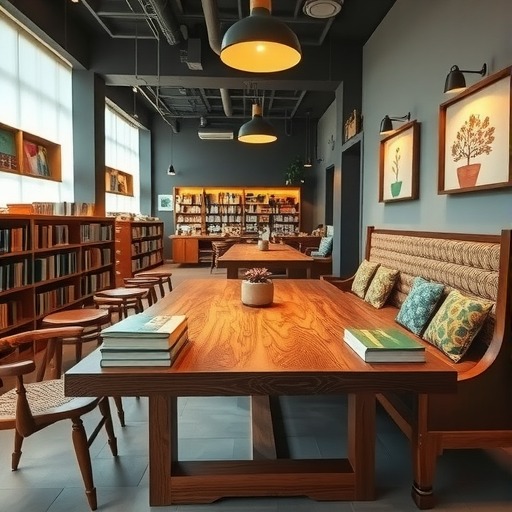 平凉路街道主题书店，专享木制中岛台定制