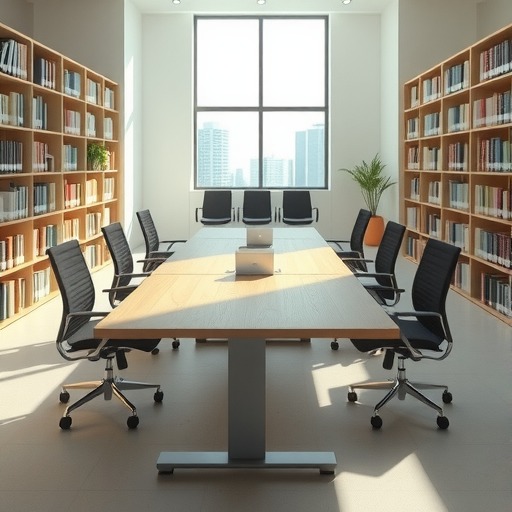 程家桥街道图书室培训教室，专业定制三人位培训桌