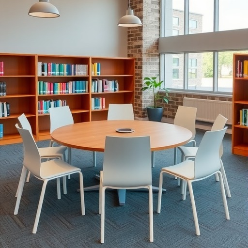 九亭镇中学图书馆小组讨论室桌椅定制服务